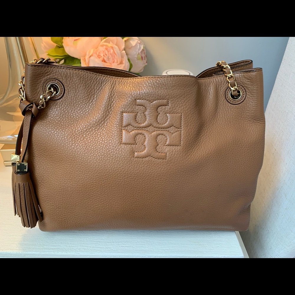 Tory Burch cognac shoulder bag